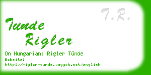 tunde rigler business card